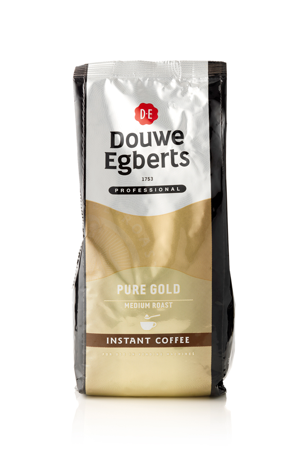Douwe Egberts Pure Gold instant coffee 300g. For use through vending machines as a refill